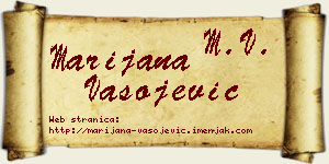 Marijana Vasojević vizit kartica